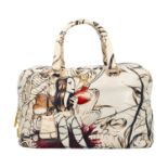 PRADA Handtasche "BAULETTO BAG", Koll. 2008. Limited Edition Prugna Cervo Lux Leder mi