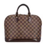 LOUIS VUITTON Handtasche "ALMA PM", Koll. 2004. Akt. NP.: 1.250,-€. Damier Ebene Can