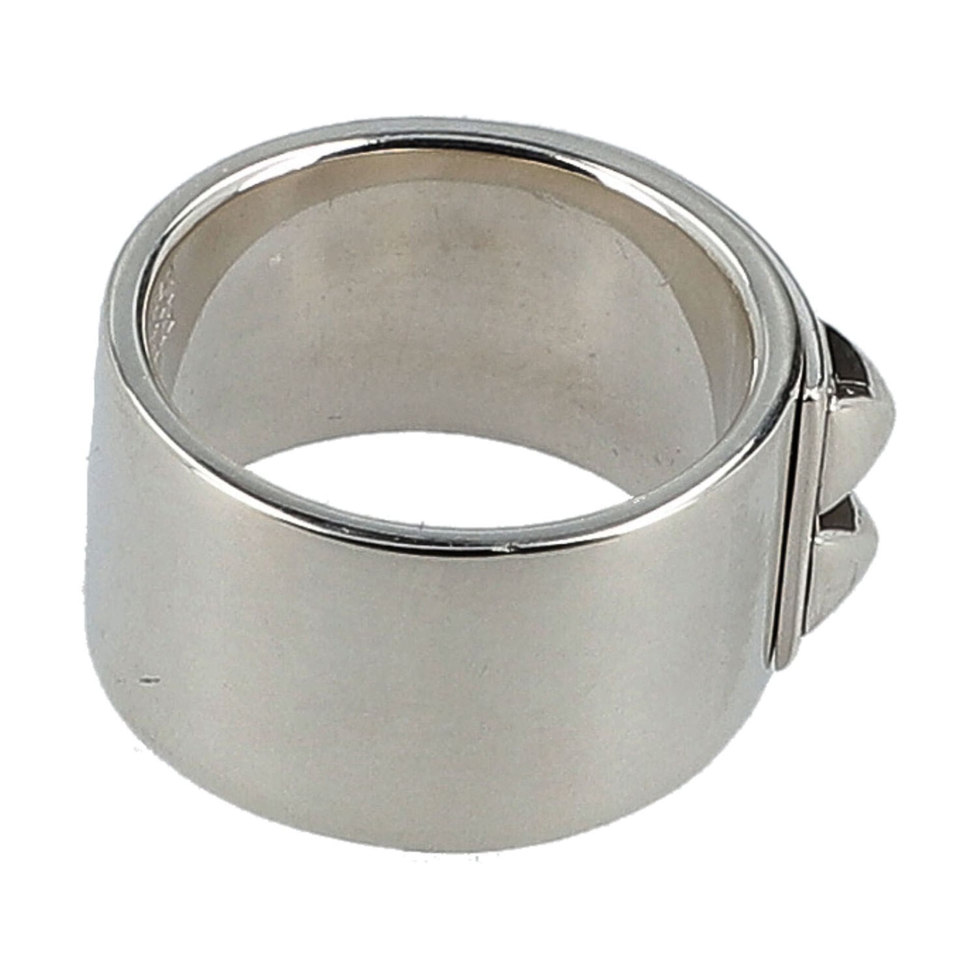 HERMÈS Ring "COLLIER DE CHIEN", Gr. 55. 925 Silber. Massiver Silberring mit klassisch - Image 3 of 4