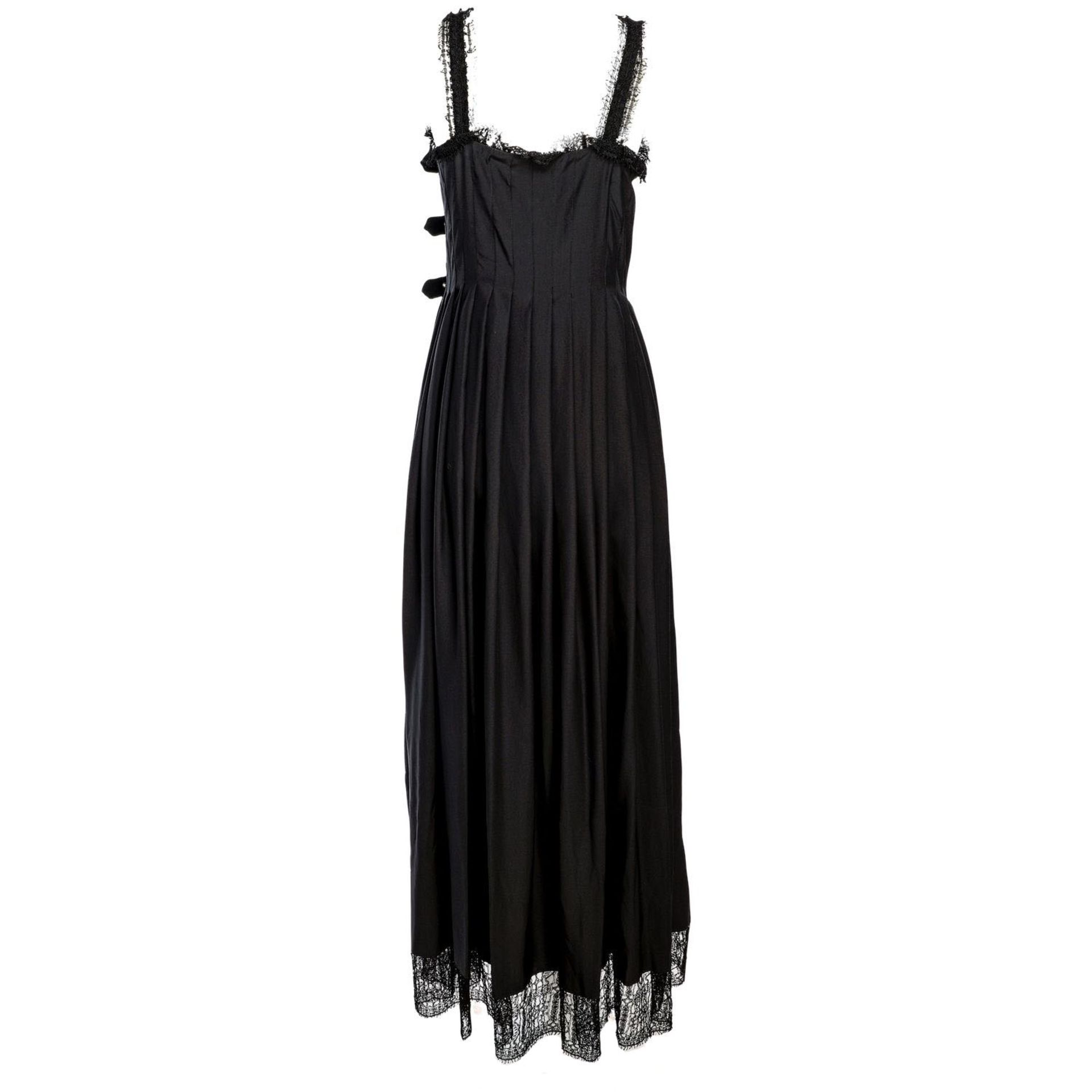 CHANEL Kleid, Gr. 34 (Fr. 36 Herstellergröße). Langes Abendkleid in Schwarz aus 100% - Image 4 of 4