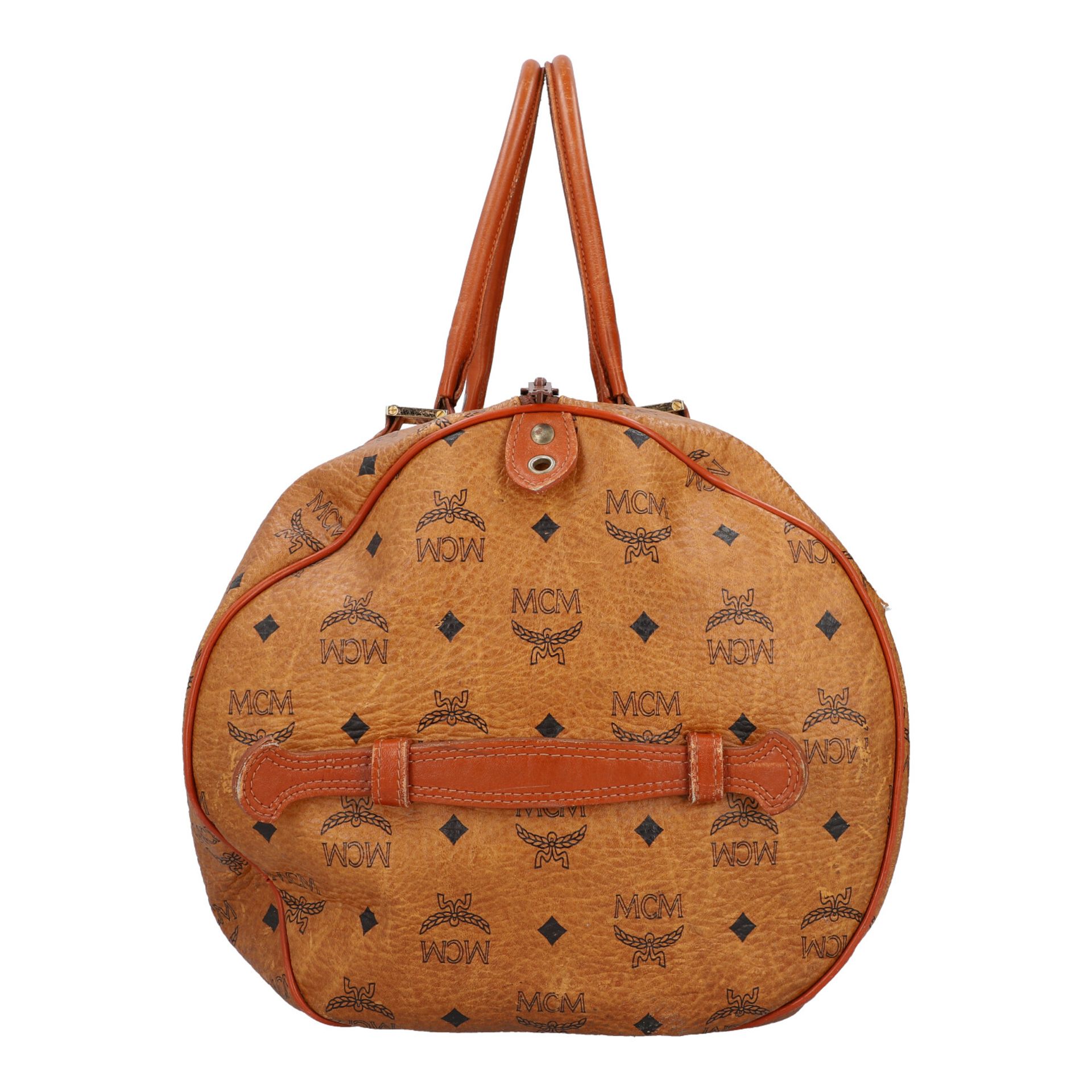 MCM VINTAGE Weekender "TRAVELER 50", akt. NP.: 1.195,-€. Visetos Leder Serie in Cogn - Image 3 of 8