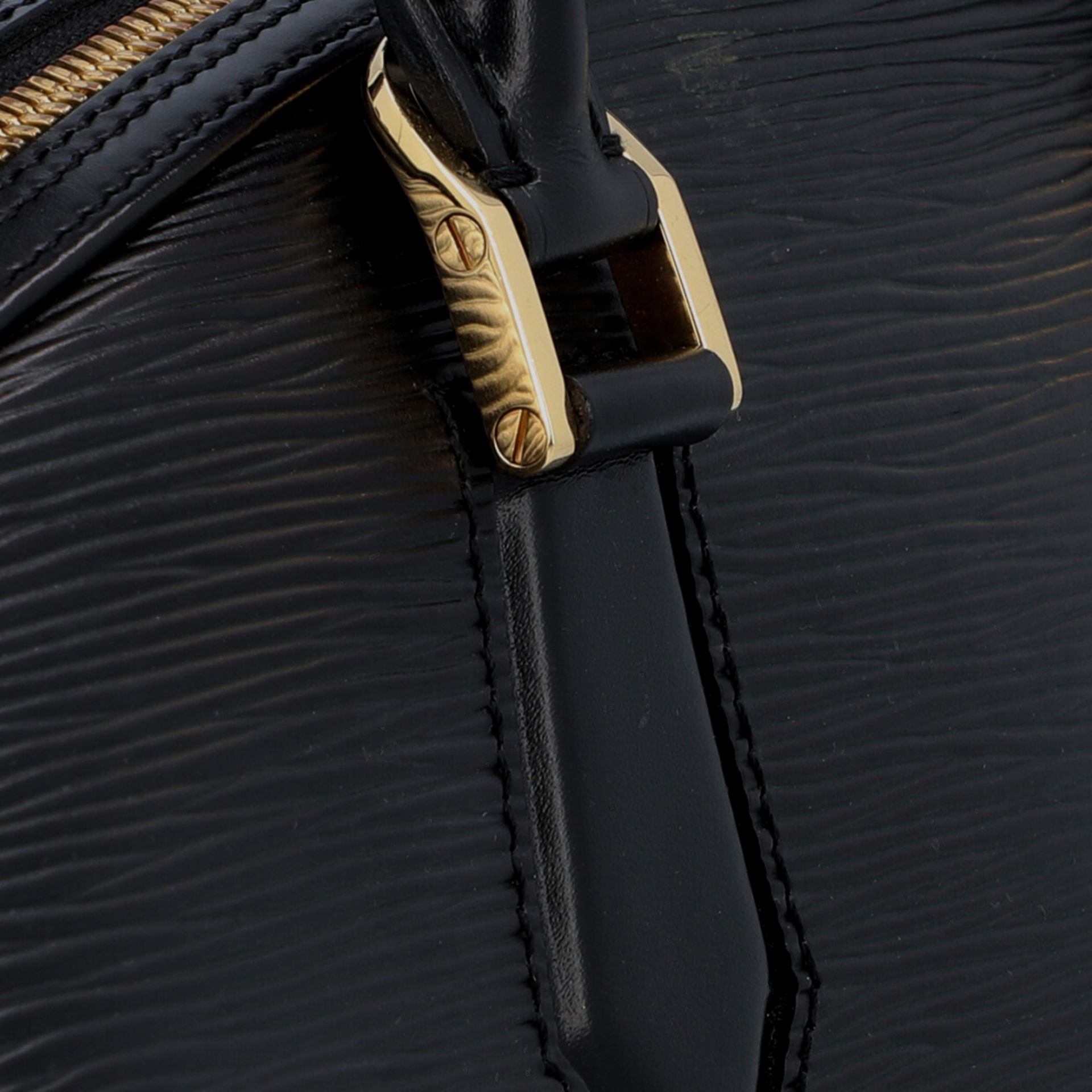 LOUIS VUITTON Handtasche "JASMIN", Koll. 2000. Epi Leder Serie in Schwarz mit goldfarb - Bild 8 aus 8