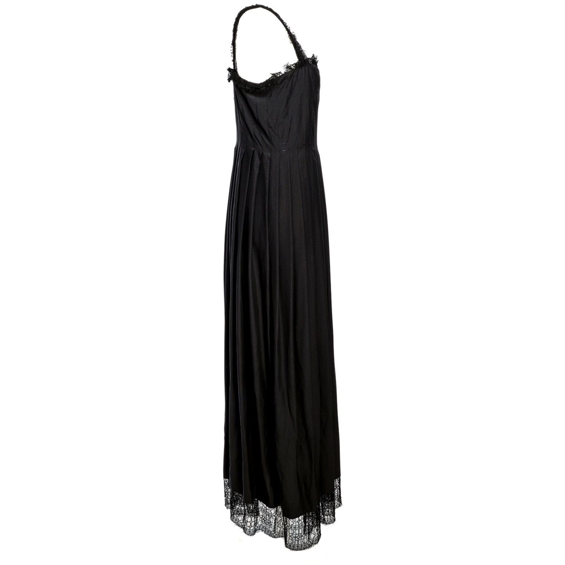 CHANEL Kleid, Gr. 34 (Fr. 36 Herstellergröße). Langes Abendkleid in Schwarz aus 100% - Image 3 of 4
