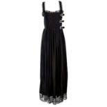 CHANEL Kleid, Gr. 34 (Fr. 36 Herstellergröße). Langes Abendkleid in Schwarz aus 100%