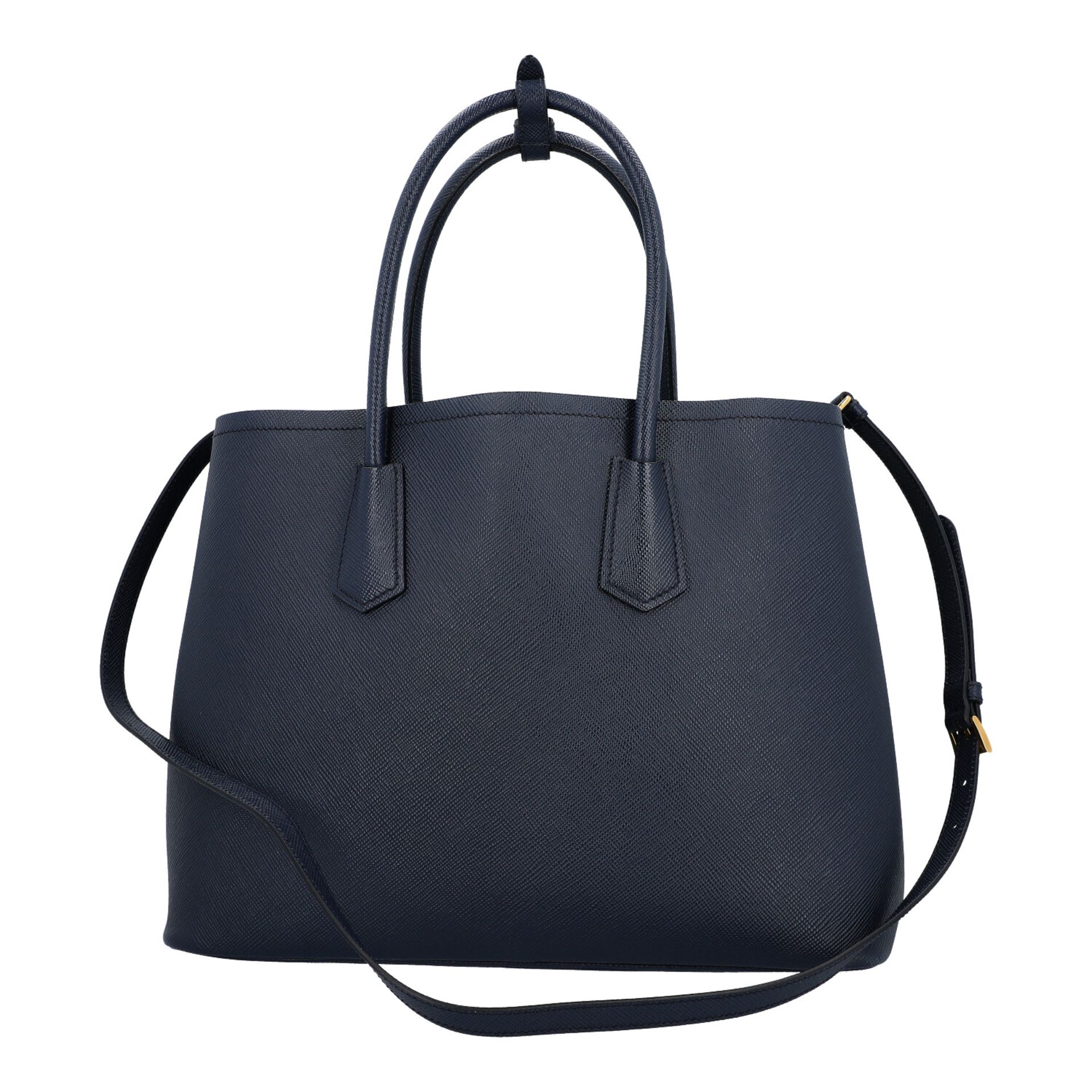 PRADA Shoppertasche "GROSSE DOUBLE TASCHE". Akt. NP.: 2.500,-€. Saffiano-Leder in Du - Bild 4 aus 8