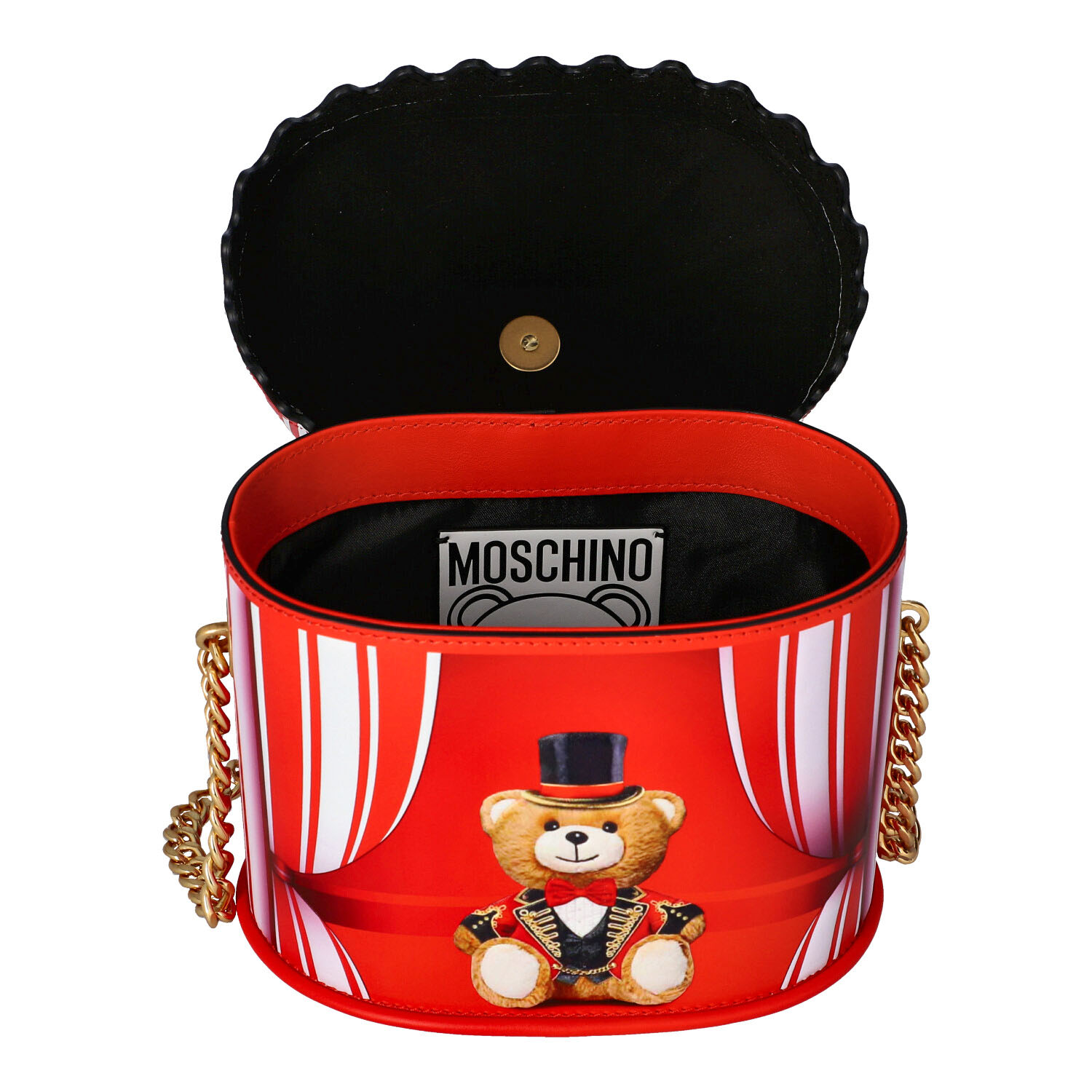 MOSCHINO COUTURE Handtasche "CIRCUS BAG", NP.: 1.100,-€. Kalbsleder in Zirkus-Zelt-D - Bild 6 aus 7