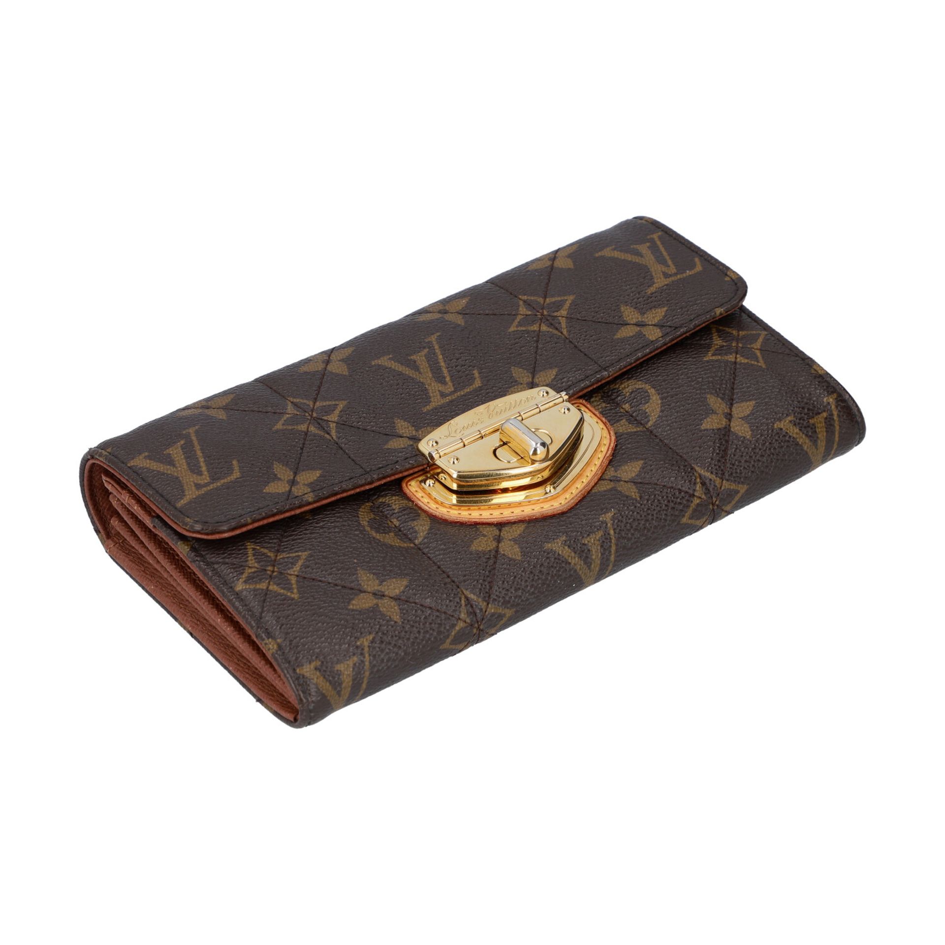 LOUIS VUITTON Portemonnaie "EUGENIE", Koll. : 2009. Wattiertes Monogram Canvas mit gol - Bild 5 aus 6