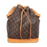 LOUIS VUITTON Beuteltasche "NOÉ", Koll.: 2006, akt. NP.: 1.240,-€. Monogram Canvas