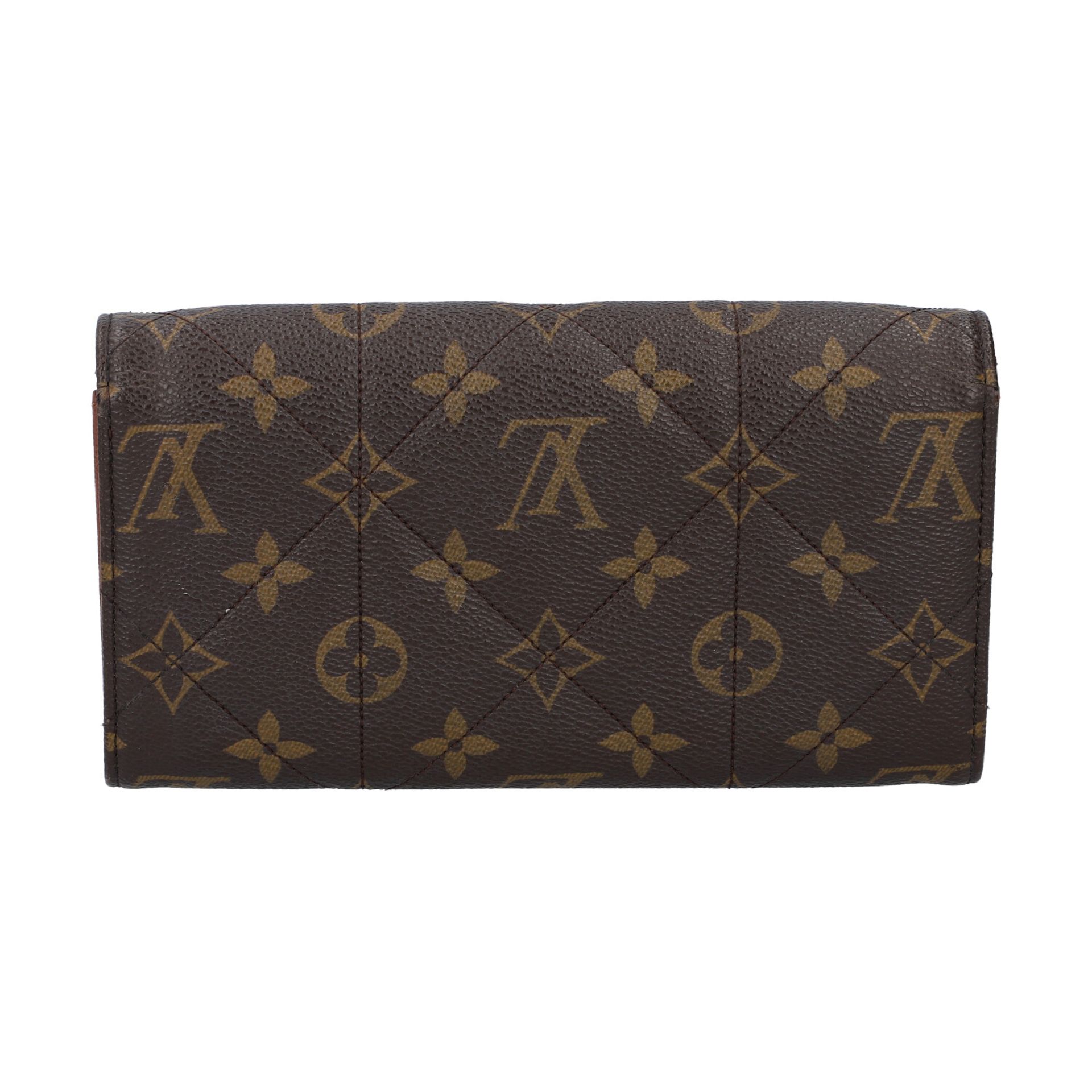 LOUIS VUITTON Portemonnaie "EUGENIE", Koll. : 2009. Wattiertes Monogram Canvas mit gol - Bild 4 aus 6