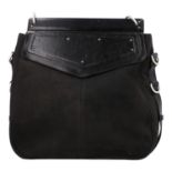 YVES SAINT LAURENT VINTAGE Handtasche. Schwarzes Modell aus Textil mit schwarzem Über