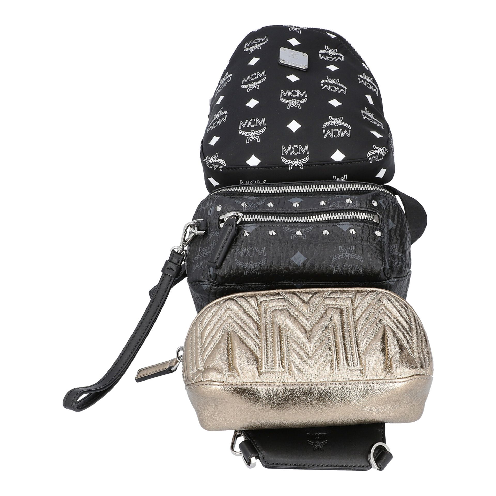 MCM Multi-Bag, akt. NP.: 995,-€. Dreifache Tasche bestehend aus drei einzelnen Model