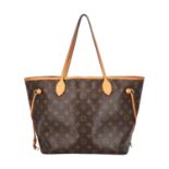 LOUIS VUITTON Shoppertasche "NEVERFULL MM", Koll. 2014. Akt. NP.: 1150,-€. Monogram