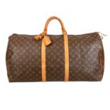 LOUIS VUITTON VINTAGE Weekender "KEEPALL 60", 80er Jahre. (Datecode nicht mehr leserli