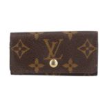 LOUIS VUITTON Schlüssel-Etui, Koll.: 2010, NP.: ca. 200,-€. Monogram Canvas Serie m