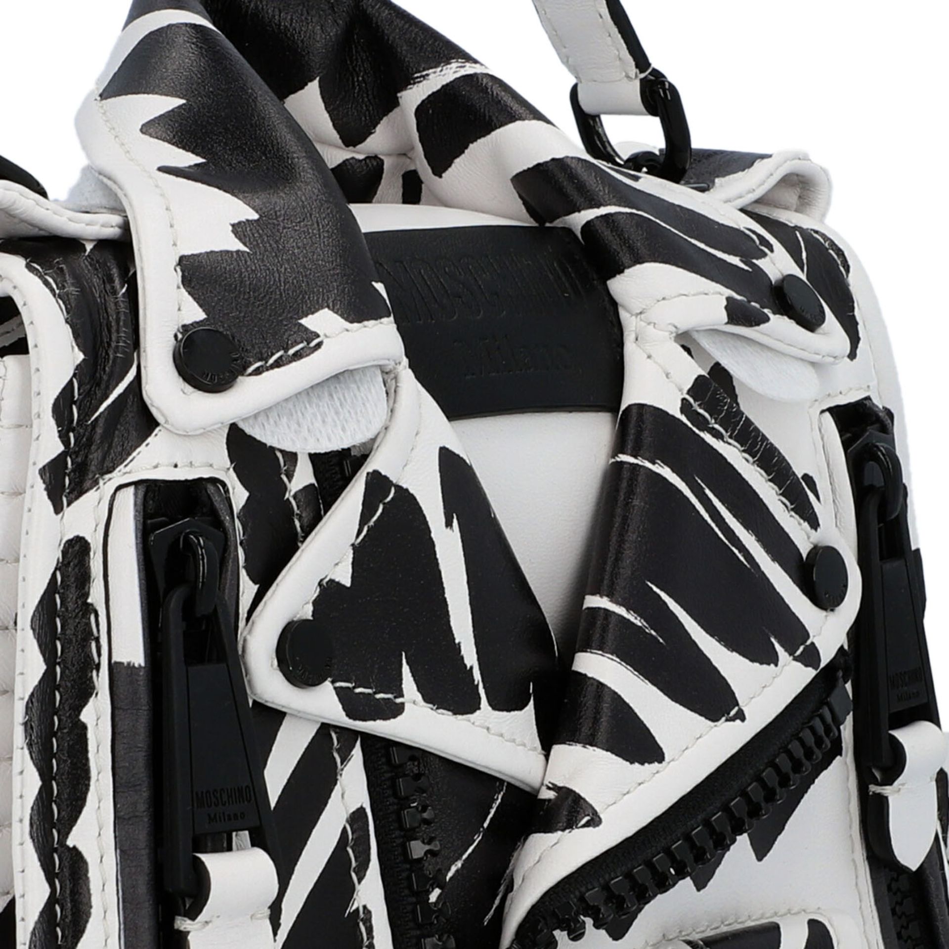 MOSCHINO Handtasche "BRUSHSTROKE BIKERBAG", akt. NP.: 1.295,-€. - Image 8 of 8