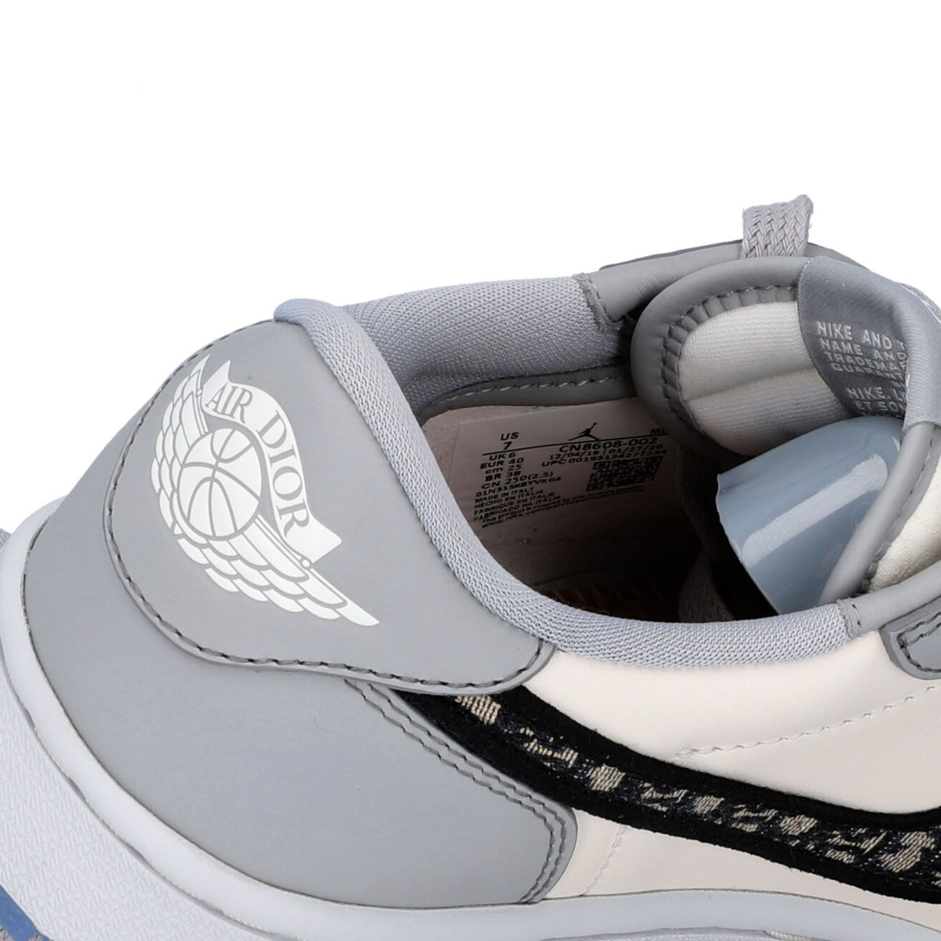 CHRISTIAN DIOR x NIKE Sneakers "AIR DIOR - LOWTOP AIR JORDAN 1 OG", Gr. 40. - Image 5 of 14