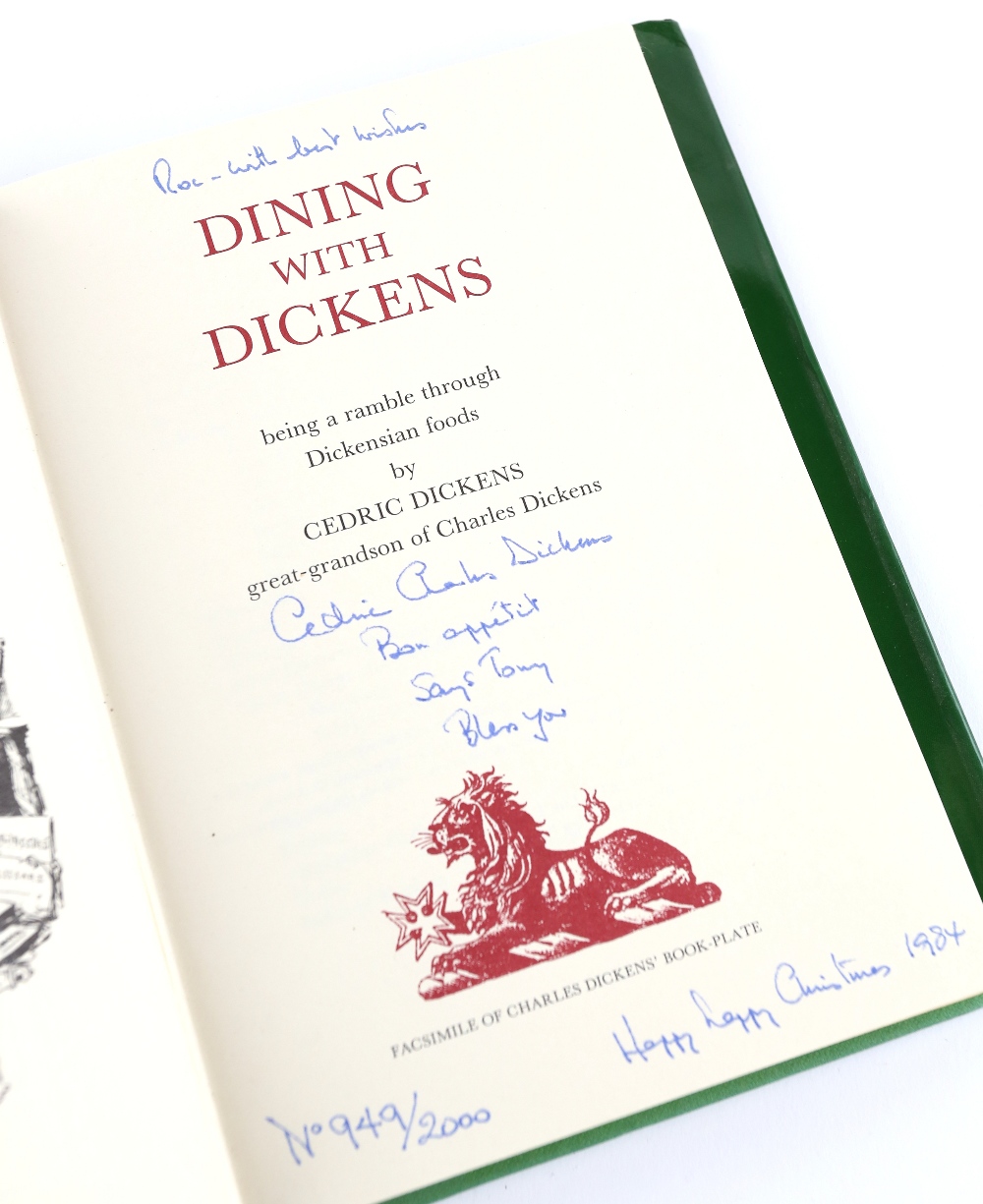 Two signed books gifted to Roc Renals. 'Dining With Dickens' by Cedric Dickens, hardback published - Image 2 of 5