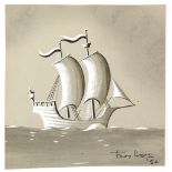 § Tony Hart (British, 1925-2009). Galleon, believed to be the inspiration for the Blue Peter logo
