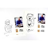 Tony Hart (British, 1925-2009). Four limited edition prints, unsigned. Monkey (AP/03), and Lion (