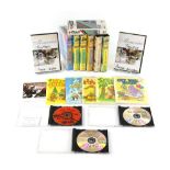 VHS copies of Tony Hart's Animals, Water (x2), Bits + Pieces, and People, DVDs of 7 episodes of