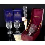 Royal Brierley Millenium Celebration limited edition crystal glass, boxed, and Wedgwood Royal