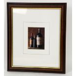 After Raymond Campbell Red wine and cheese, 390/500 limited edition print 38cm x 20cm , 2 Raymond