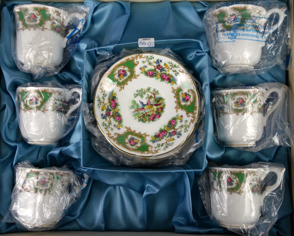 Coalport Pageant tea for 2 including cake stand, Coalport Wenlock Fruit teacups and saucers and - Image 15 of 16