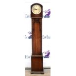 20th century oak cased grandmother clock.