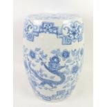 Chinese blue and white ceramic garden stool