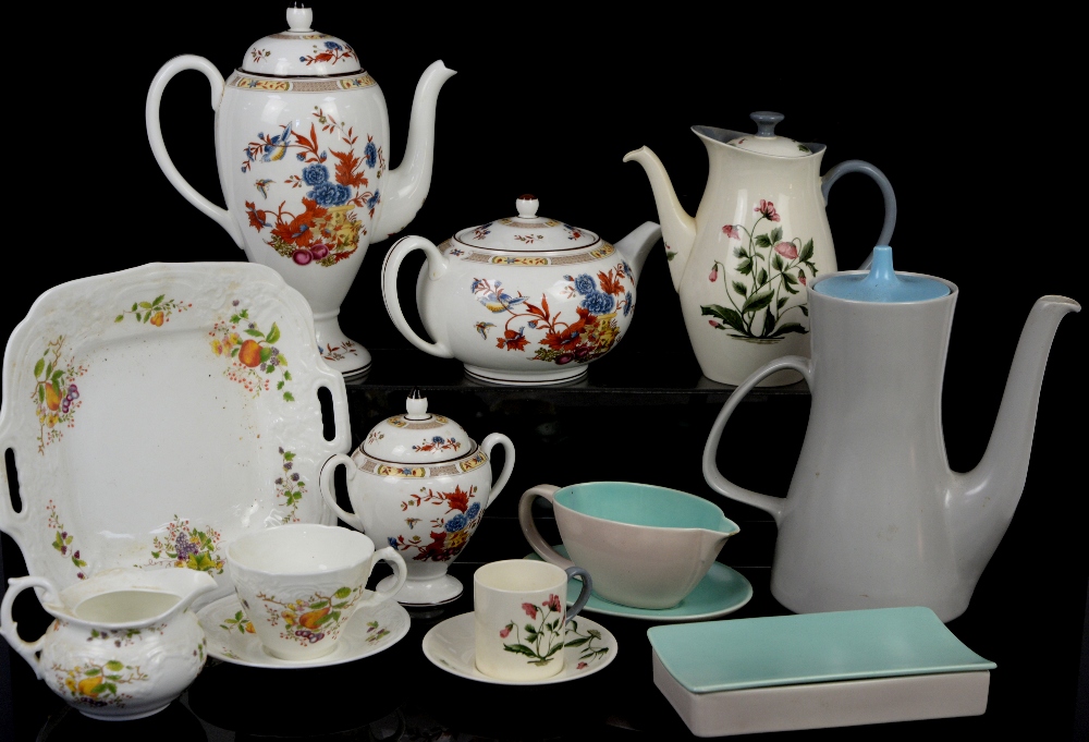 Coalport Pageant tea for 2 including cake stand, Coalport Wenlock Fruit teacups and saucers and - Image 5 of 16