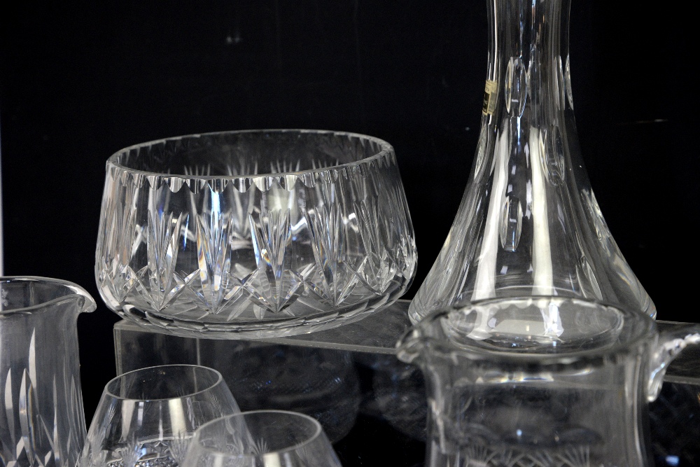 John Rocha Waterford two glasses and a carafe, cut glass bowl, jugs and brandy glasses - Image 6 of 8