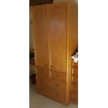 G-Plan wardrobe and chest of 2 small over 4 drawers, NOTE wardrobe has been flat-packed and requires