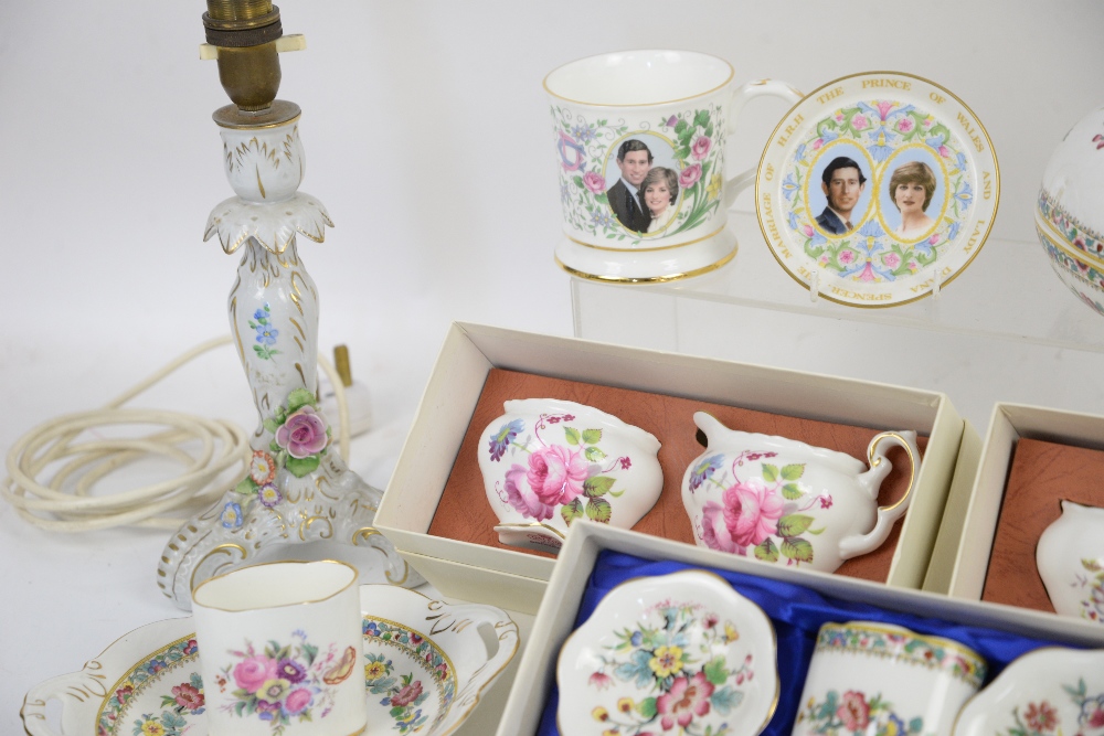 Coalport card holders (boxed), 3 Coalport boxed sets of sugar bowl and cream jug, 2 stratton - Image 6 of 9