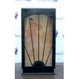 Black painted Art Deco display cabinet. 116H x 60W x 30D cm