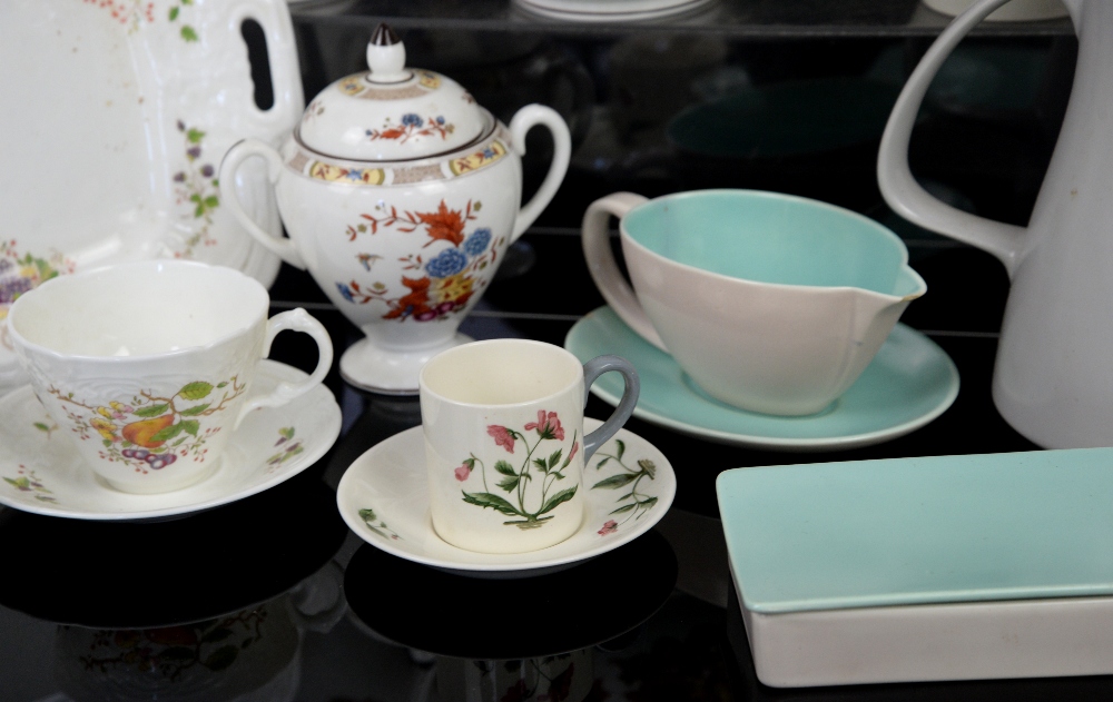 Coalport Pageant tea for 2 including cake stand, Coalport Wenlock Fruit teacups and saucers and - Image 12 of 16