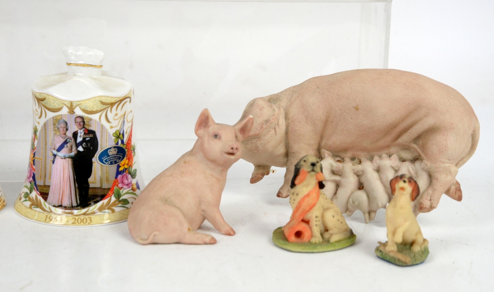 Aynsley porcelain piglet, pig and sow, a quantity of Aynsley miniatures in boxes and four Aynsley - Image 7 of 11