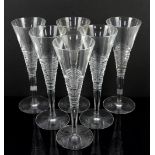 Set of 6 Waterford glasses for Jasper Conran, etched marks to base Surface marks, chip to rim of one