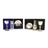 Victorian silver travel communion set, by William Hutton & Sons Ltd, London 1895, comprising