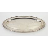 Large silver-plated oval serving platter, stamped to the underside Victoria 90, 61 cm wide