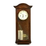 Hermle three train Westminster chime wall clock, with gridiron pendulum, with certificate from