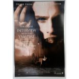 Interview with the Vampire film poster, framed, 101 x 67.5cm