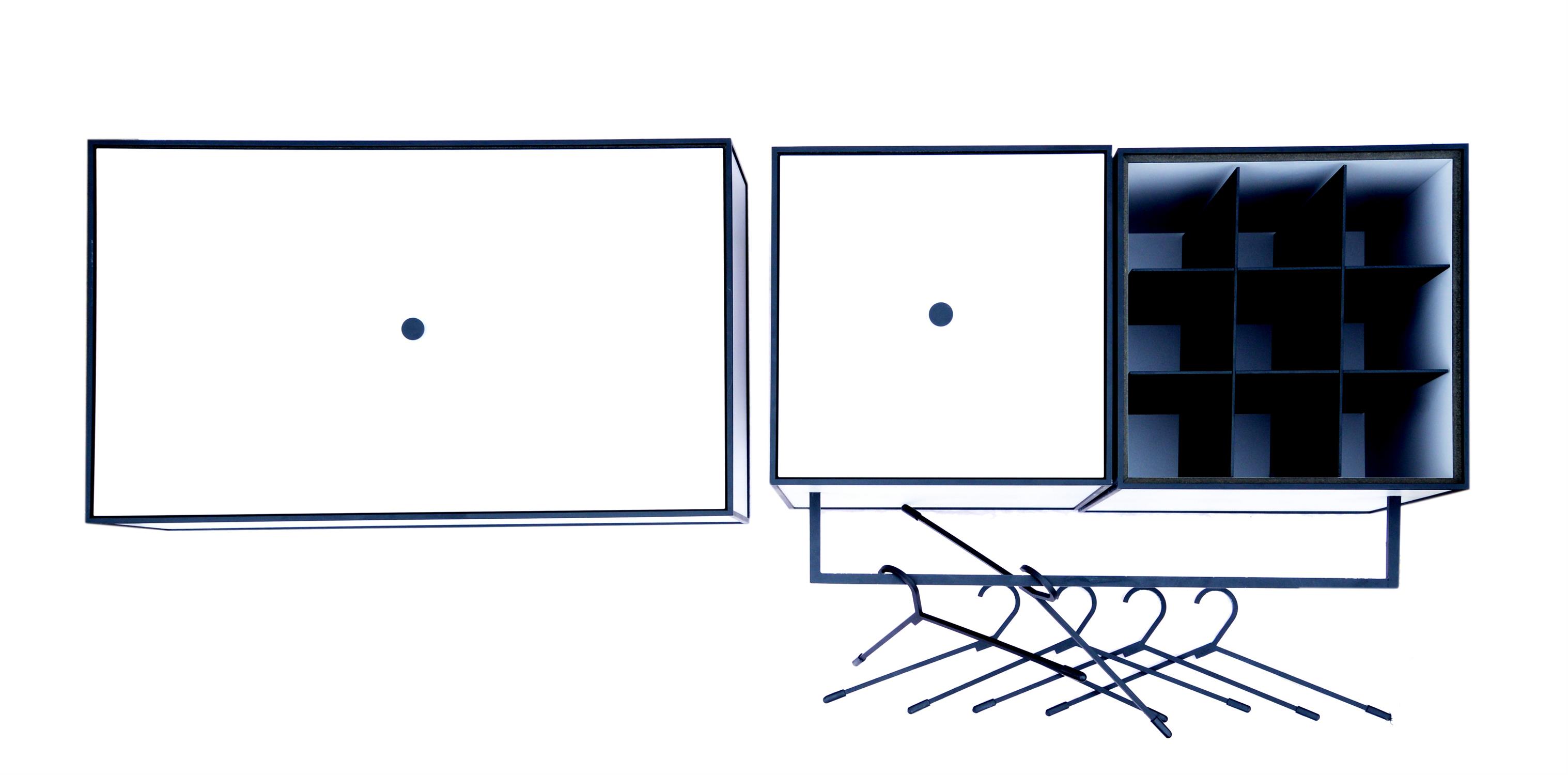 By Lassen Copenhagen, coat hanger and shoe storage unit, 71 x 35 x 35cm and 70 x 42 x 21cm - Image 4 of 10