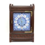 Lewis Foreman Day Aesthetic Movement clock, with Japanese style motifs and sunflower decoration,