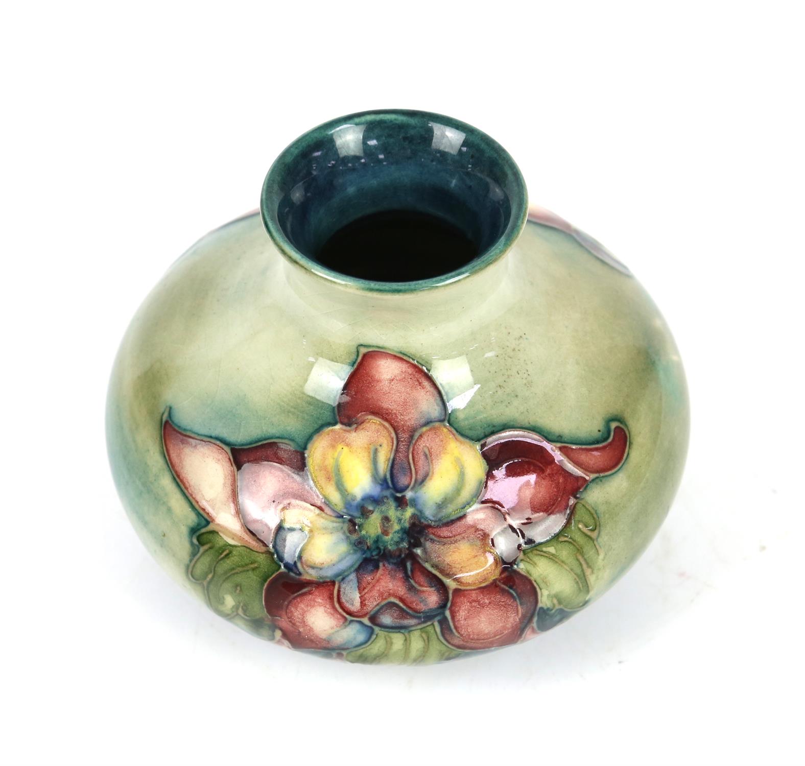 Moorcroft unusual brown flambe lustre glaze anemone jug, h20cm, and solifleur vase with orchid - Image 18 of 26