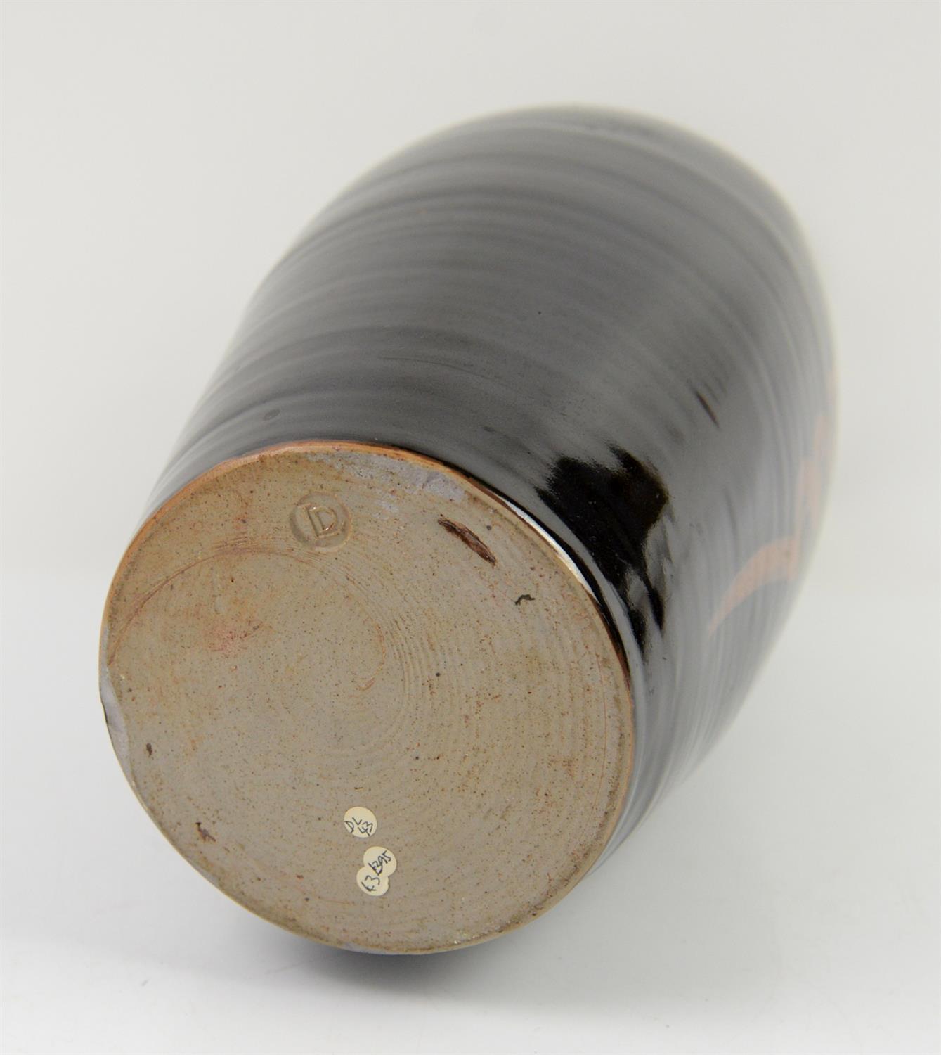 David Leach (British 1911-2005), brown tenmoku glaze studio pottery vase of baluster form with - Image 6 of 6