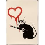 After Banksy (British, b.1974), 'Love Rat', stamped The West Country Prince, Banksy Copy and