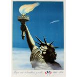 Centenary of the Statue of Liberty Portfolio by Mourlot Editions. Containing three limited edition