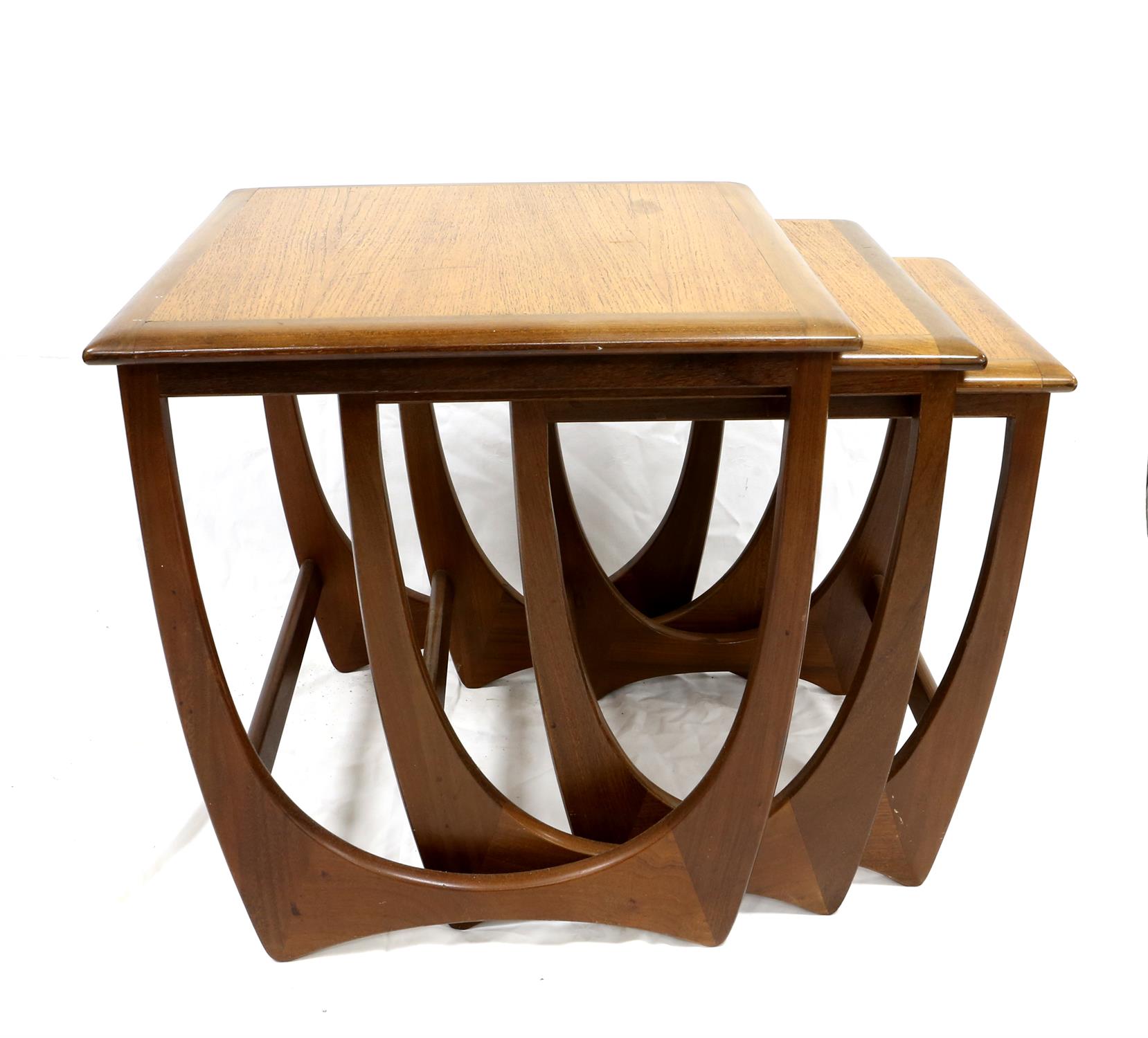 Victor B Wilkins for G plan, Fresco nest of three tables, largest H51 x W51 x D49.5cm - Image 9 of 12