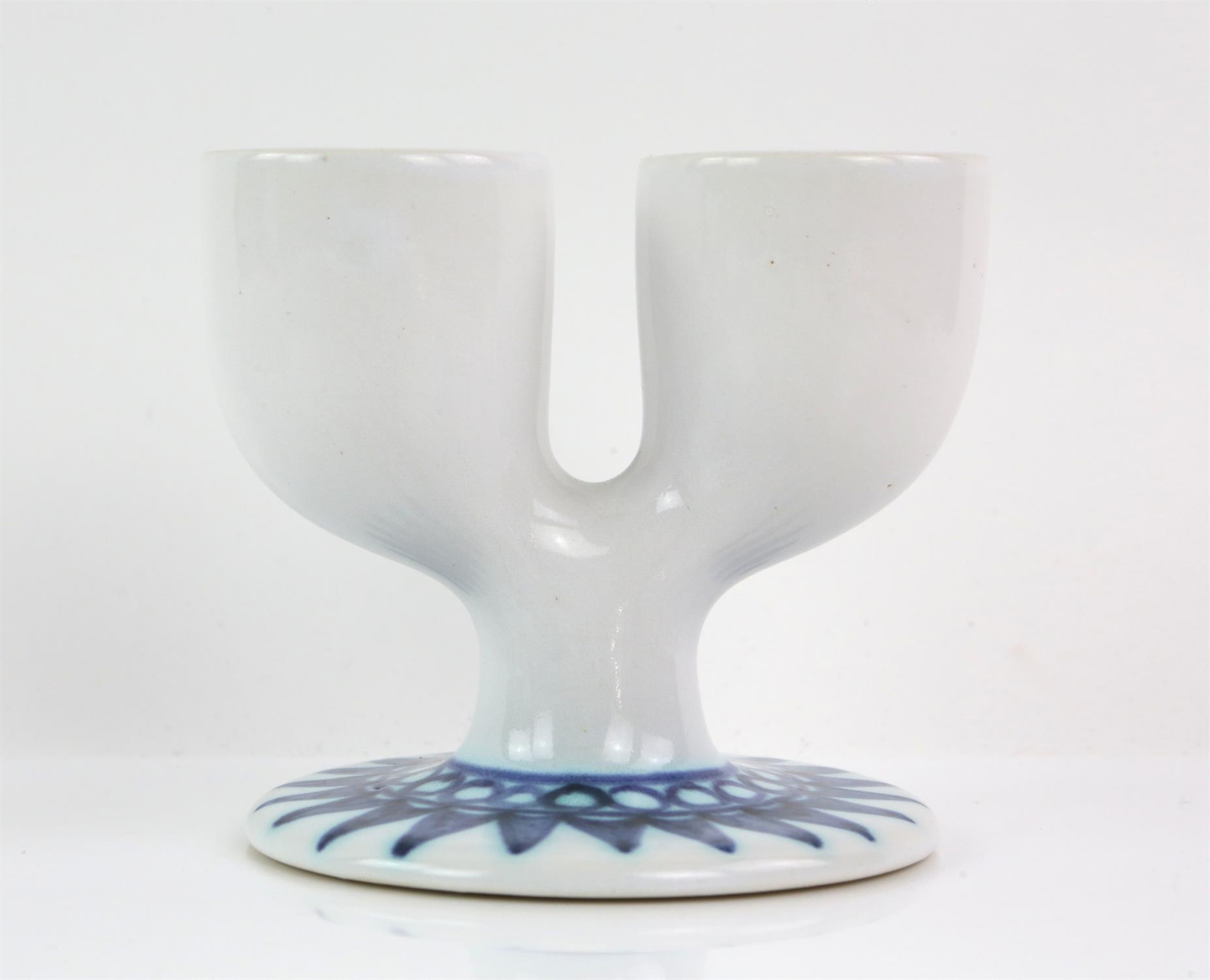 Troika pottery three double egg cups, one stamped 'Troika St. Ives' to base, h9 x w10. - Image 7 of 20