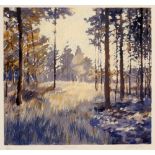 Collection of Contemporary prints to include Caroline Sykes, 'Forest Glade', signed,